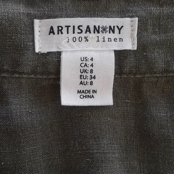 Artisan linen A-line skirt - Picture 4 of 11
